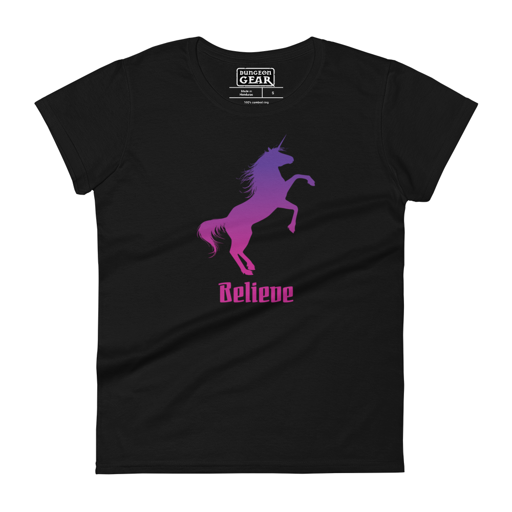 Unicorn Believe Women's Short Sleeve T-Shirt