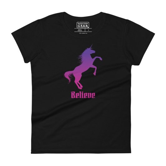 Unicorn Believe Women's Short Sleeve T-Shirt