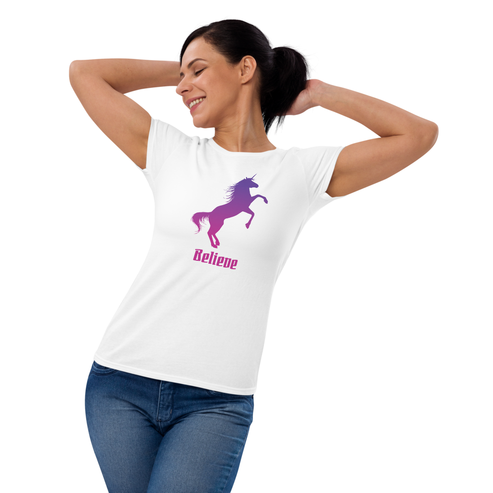 Unicorn Believe Women's Short Sleeve T-Shirt