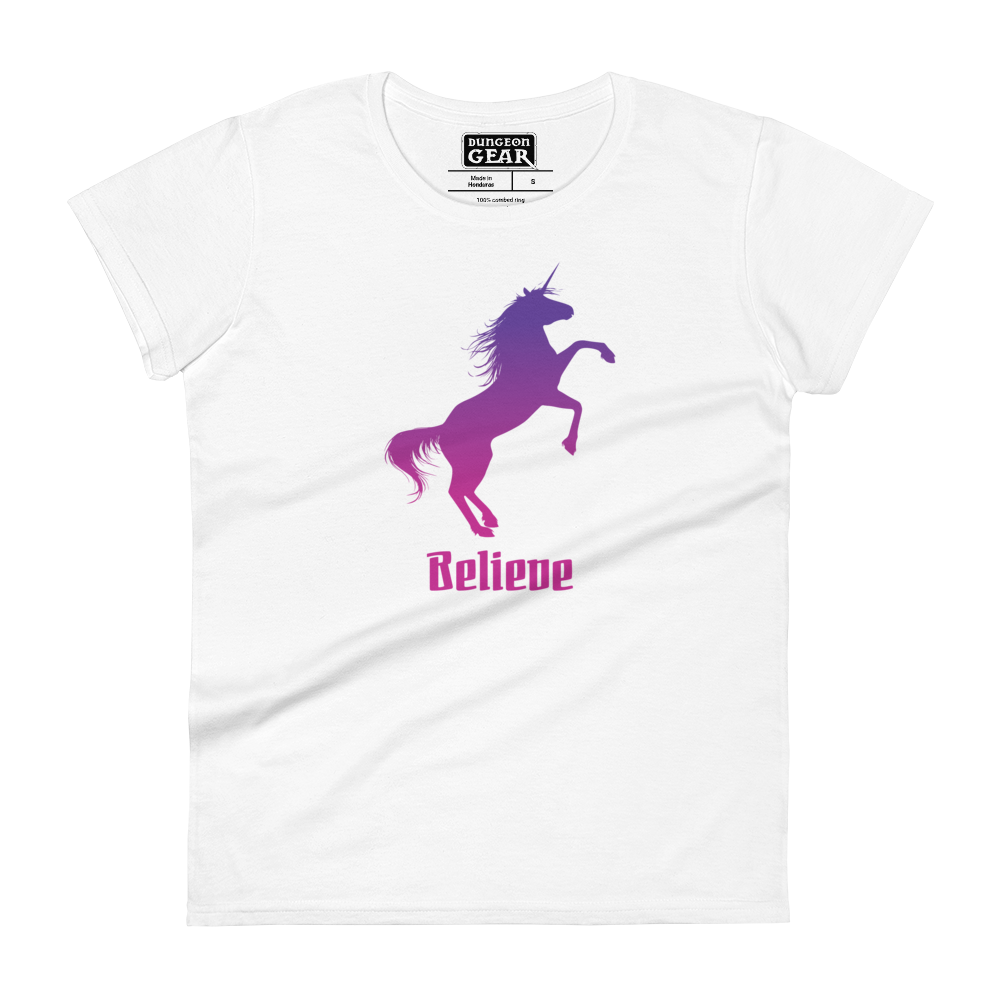 Unicorn Believe Women's Short Sleeve T-Shirt